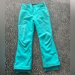 Used girls 12 teal ROXY snow pants